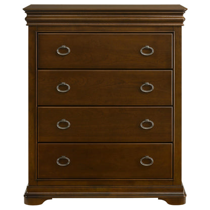 Garland 4-drawer Bedroom Chest of Drawers Brown Cherry - 205305
