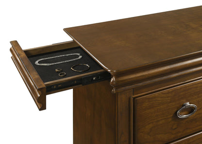 Garland 4-piece Eastern King Bedroom Set Brown Cherry - 205301KE-S4