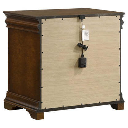 Garland 4-piece Eastern King Bedroom Set Brown Cherry - 205301KE-S4