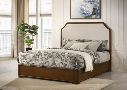 Garland 58-inch Eastern King Panel Bed Cream Brown Cherry - 205301KE