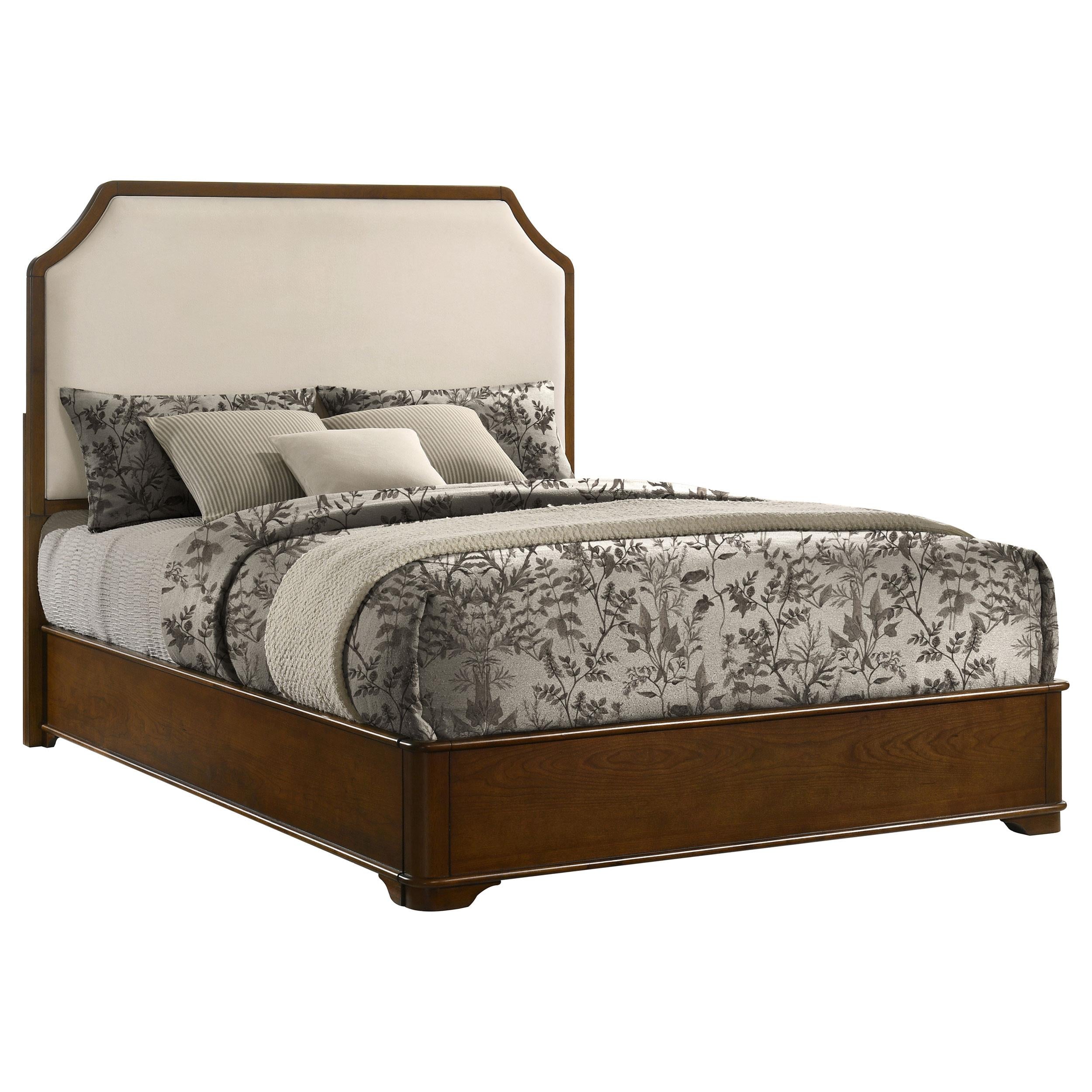 Garland 58-inch Eastern King Panel Bed Cream Brown Cherry - 205301KE