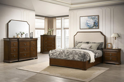 Garland 58-inch Queen Panel Bed Cream and Brown Cherry - 205301Q