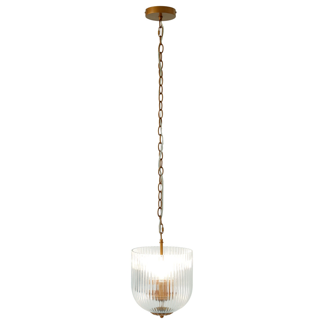 Garnet Pendant Lamp - Coarse Gold + Clear Glass - PNL04102701
