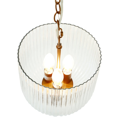 Garnet Pendant Lamp - Coarse Gold + Clear Glass - PNL04102701