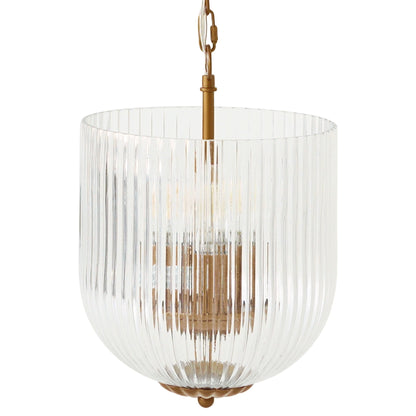 Garnet Pendant Lamp - Coarse Gold + Clear Glass - PNL04102701