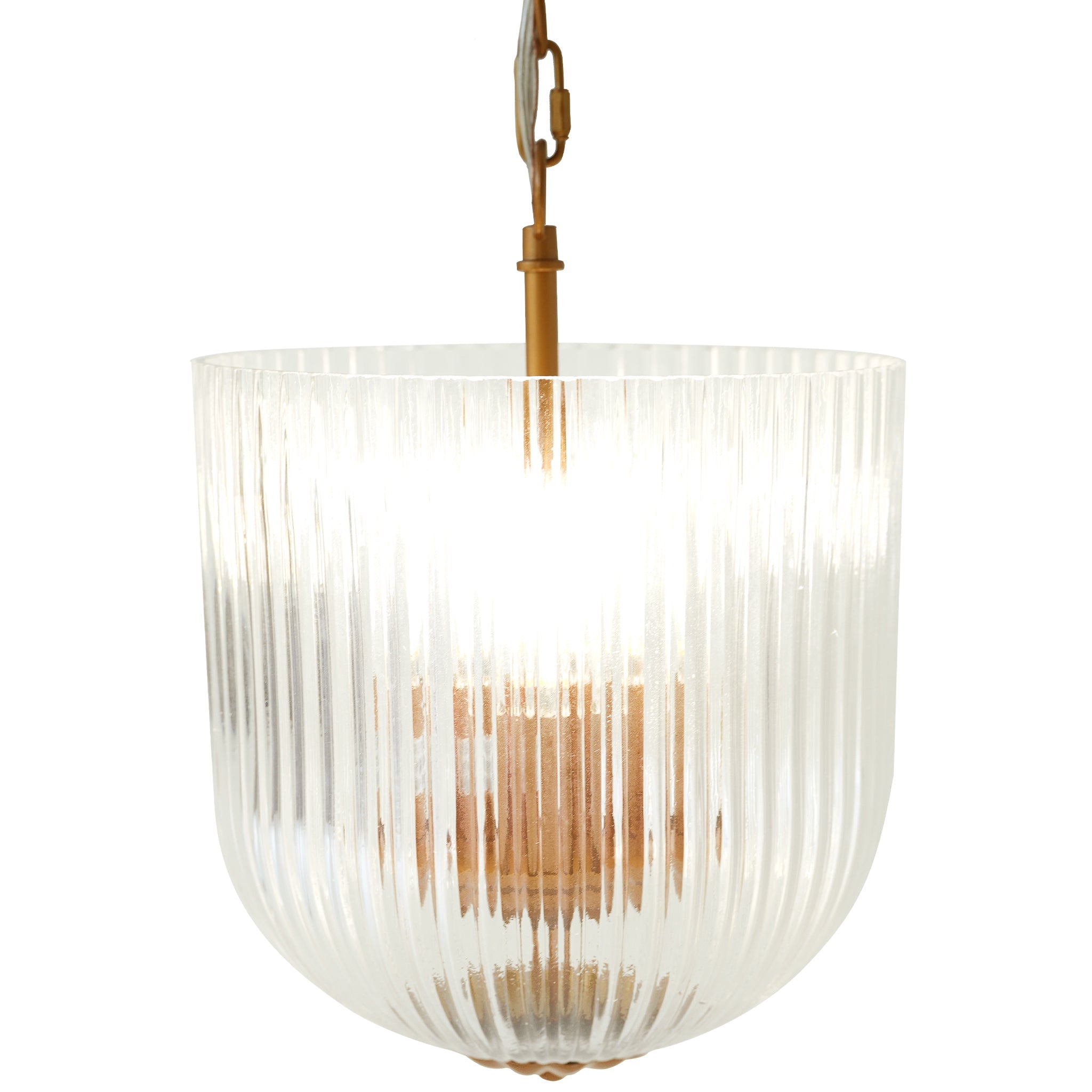 Garnet Pendant Lamp - Coarse Gold + Clear Glass - PNL04102701
