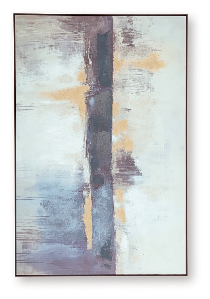 Gatesford Blue/White/Tan Wall Art - A8000479