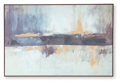 Gatesford Blue/White/Tan Wall Art - A8000479