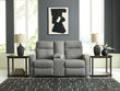 Gauntlet Sterling Reclining Loveseat with Console - PC4220494