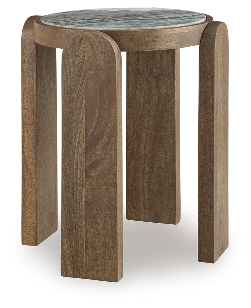 Gavrilley Gray/White/Brown Accent Table - A4000722