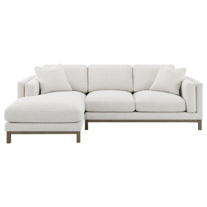 Geneva Boucle Upholstered Sectional Chaise Sofa Sand - 551777
