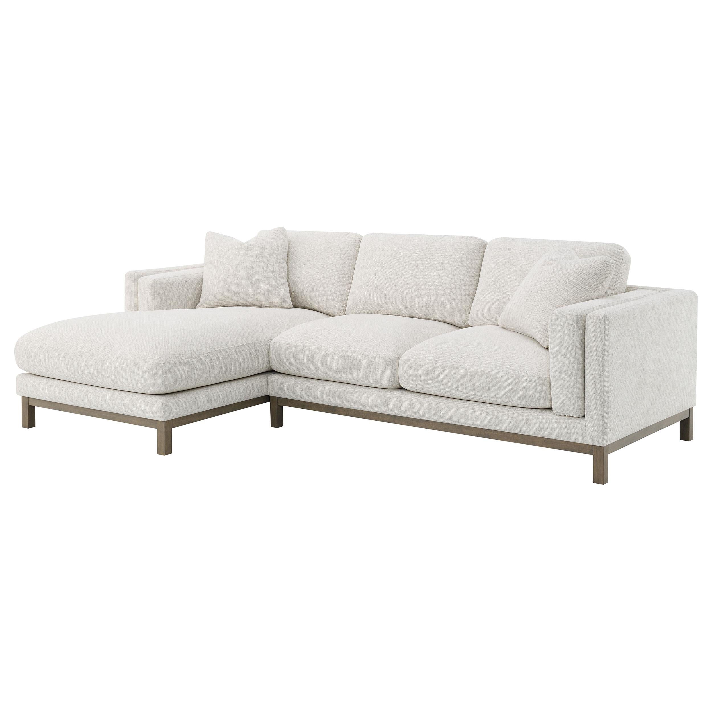 Geneva Boucle Upholstered Sectional Chaise Sofa Sand - 551777