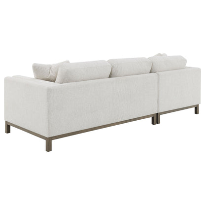 Geneva Boucle Upholstered Sectional Chaise Sofa Sand - 551777