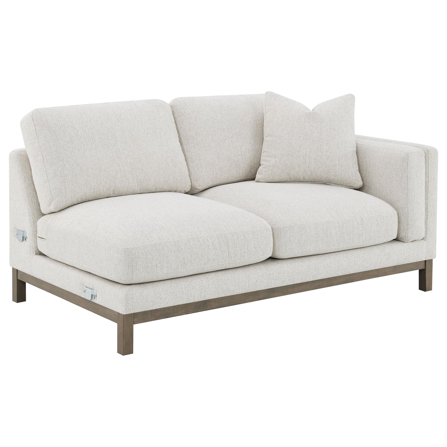 Geneva Boucle Upholstered Sectional Chaise Sofa Sand - 551777