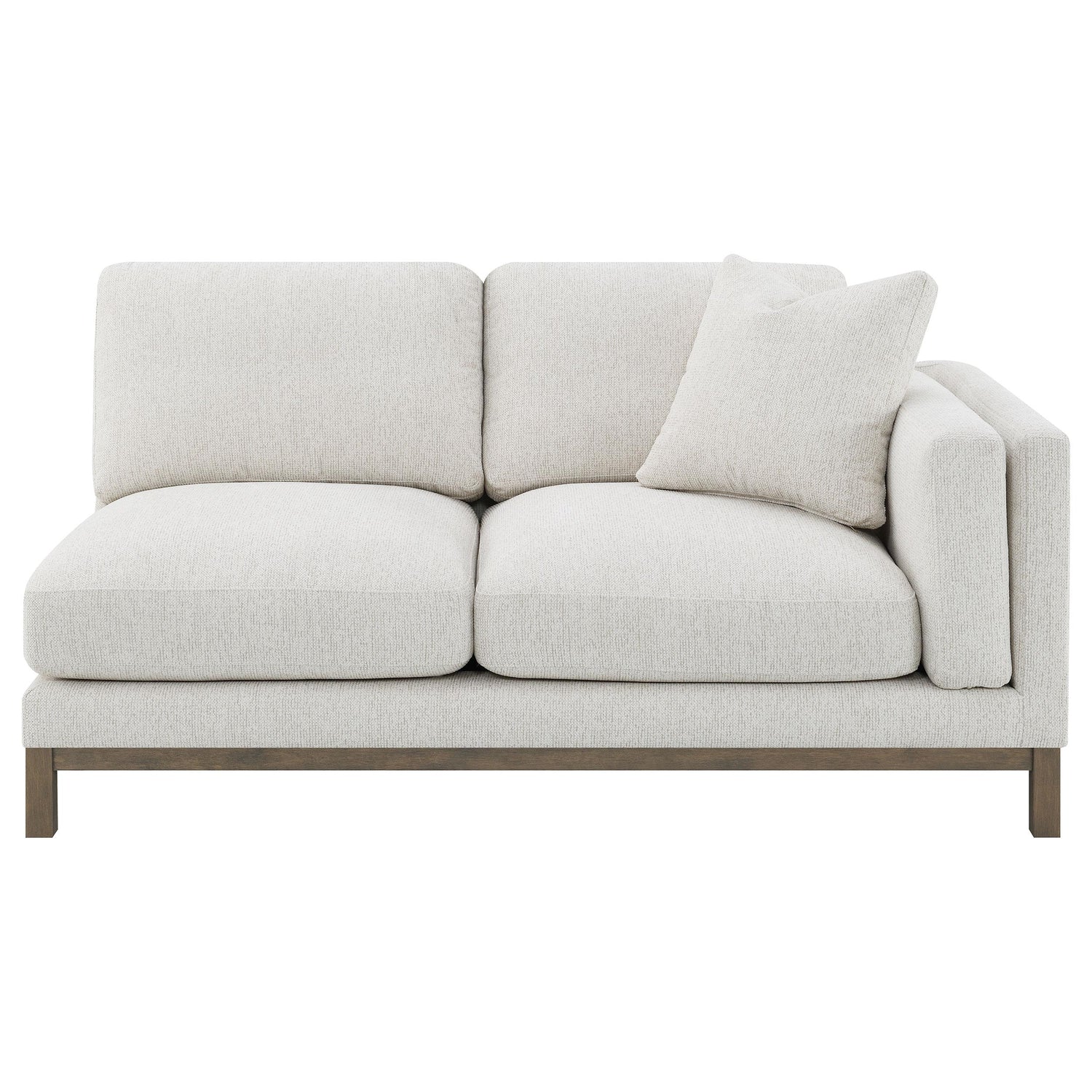 Geneva Boucle Upholstered Sectional Chaise Sofa Sand - 551777