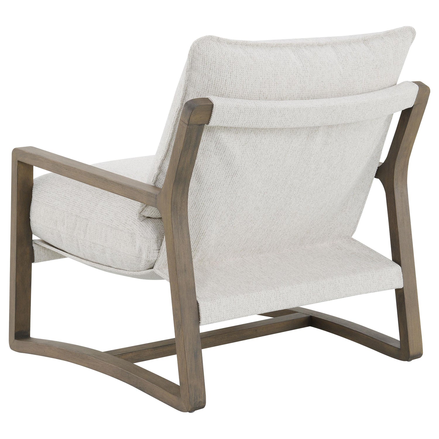 Geneva Boucle Upholstered Wood Arm Accent Chair Sand - 907509