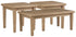 Gerianne Outdoor Coffee Table with 2 End Tables in Grayish Brown - PKG008818