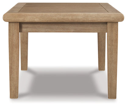 Gerianne Outdoor Coffee Table with 2 End Tables in Grayish Brown - PKG008818