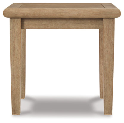 Gerianne Outdoor Coffee Table with 2 End Tables in Grayish Brown - PKG008818