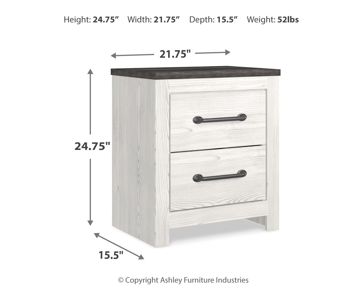 Gerridan Queen Panel Bed, Dresser and Nightstand - B1190B38