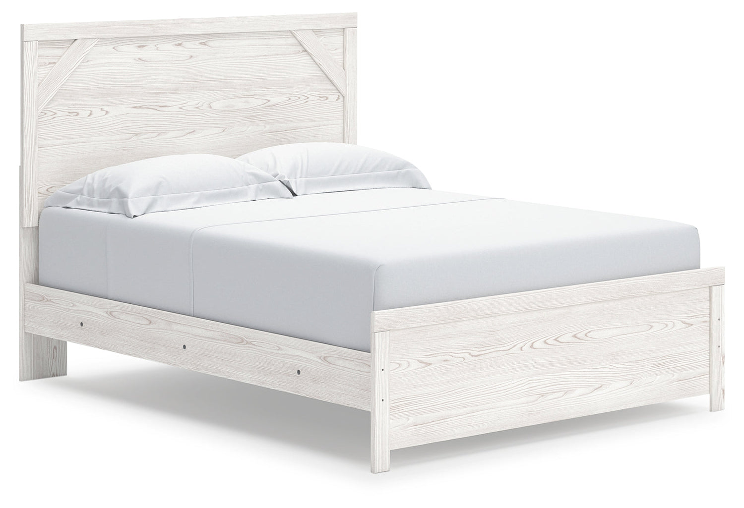 Gerridan Queen Panel Bed with Dresser in White/Gray - PKG009364