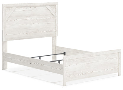 Gerridan White/Gray Full Panel Bed and 2 Nightstands - B1190B12