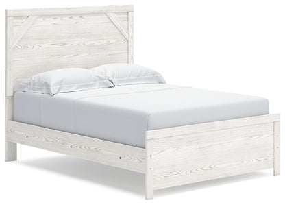 Gerridan White/Gray Full Panel Bed and 2 Nightstands - B1190B12