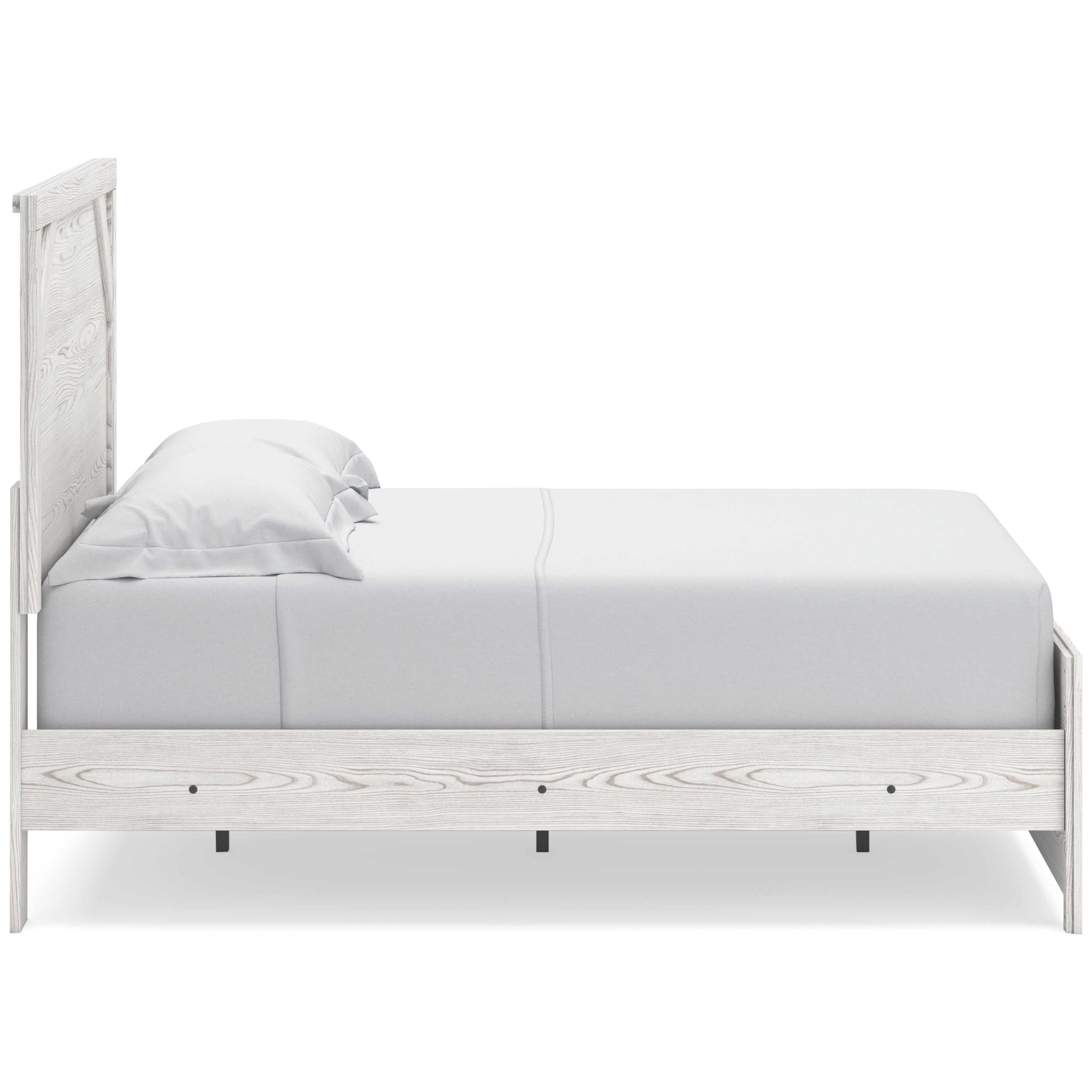 Gerridan White/Gray Full Panel Bed and 2 Nightstands - B1190B12