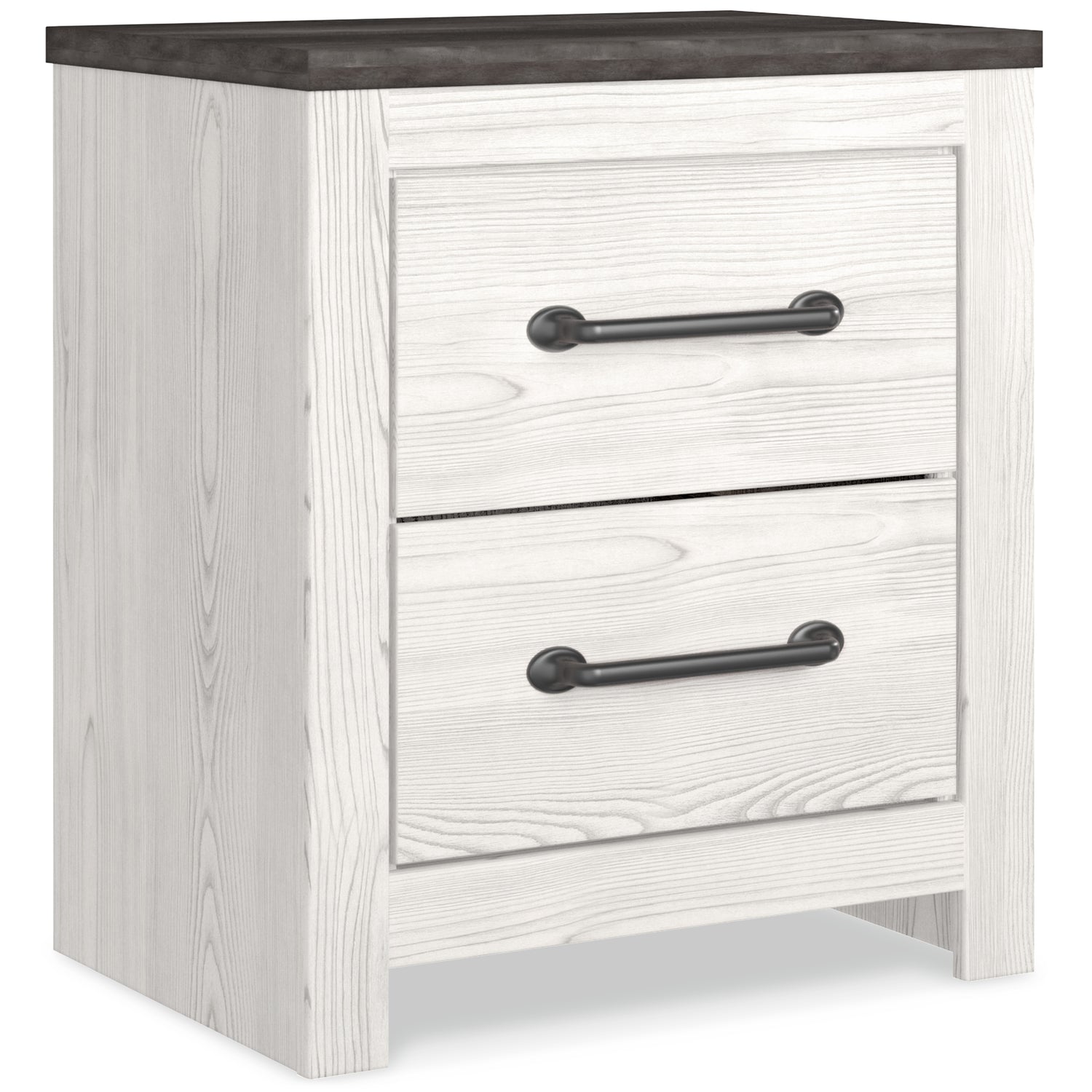 Gerridan White/Gray Full Panel Bed and 2 Nightstands - B1190B12