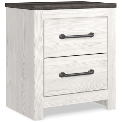 Gerridan White/Gray Full Panel Bed and 2 Nightstands - B1190B12