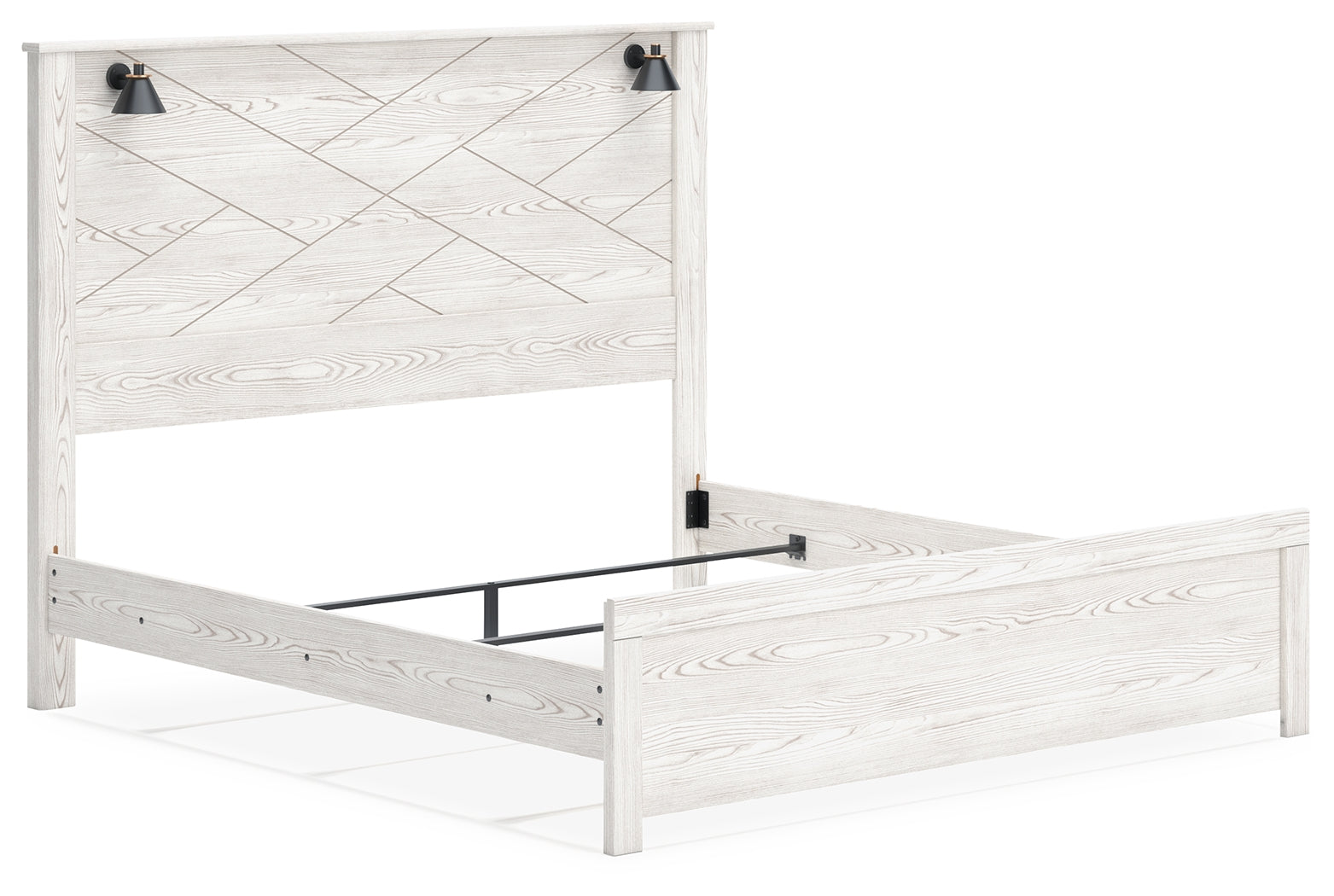 Gerridan White/Gray King Panel Bed, Chest and 2 Nightstands - B1190B25
