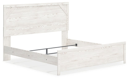 Gerridan White/Gray King Panel Bed, Dresser and 2 Nightstands - B1190B32