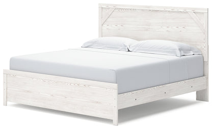 Gerridan White/Gray King Panel Bed, Dresser and 2 Nightstands - B1190B32