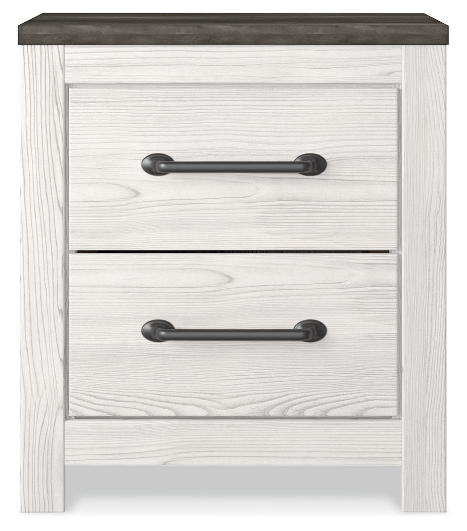 Gerridan White/Gray King Panel Bed, Dresser and 2 Nightstands - B1190B32