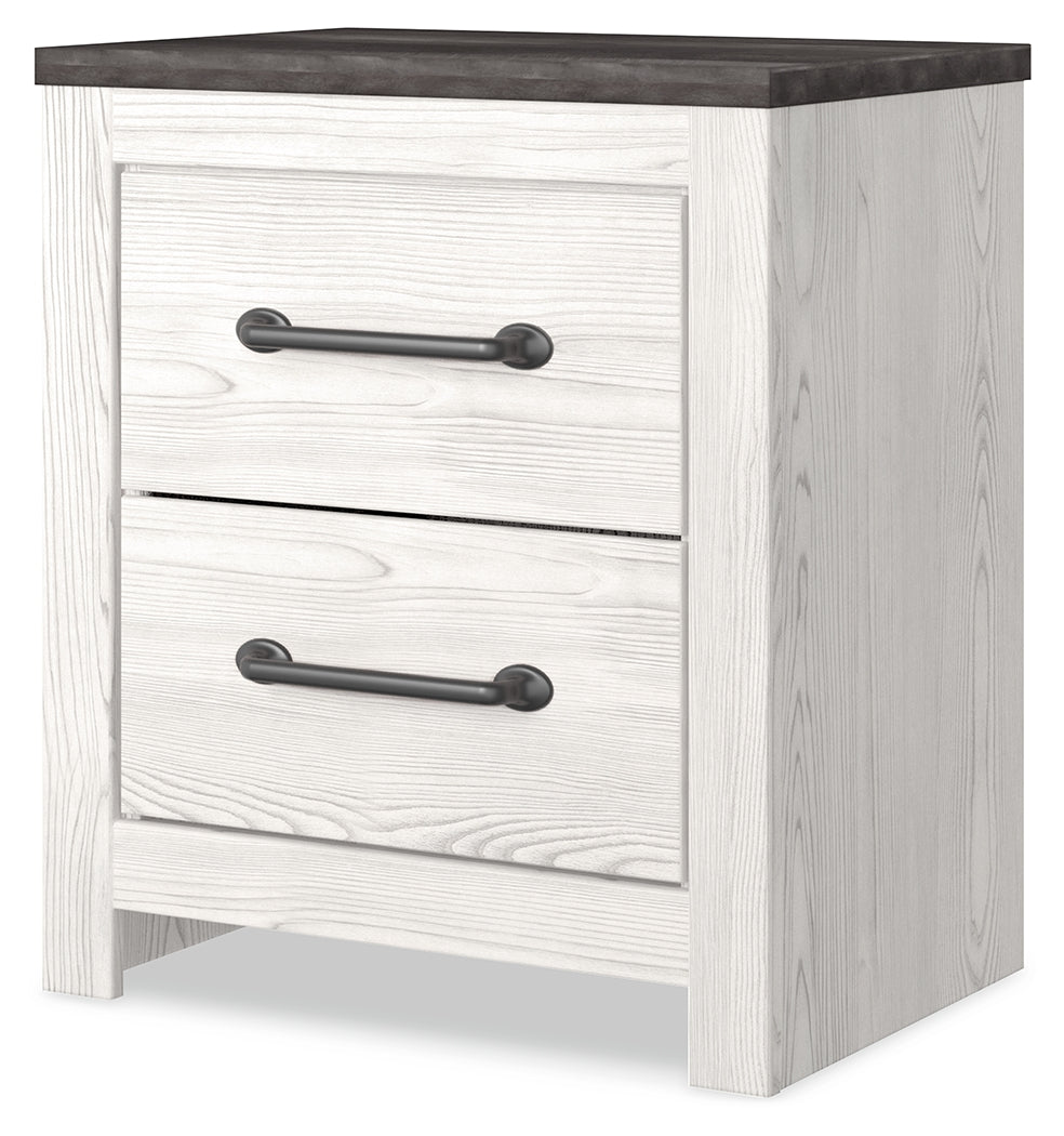 Gerridan White/Gray King Panel Bed, Dresser and 2 Nightstands - B1190B32