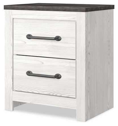 Gerridan White/Gray King Panel Bed, Dresser and 2 Nightstands - B1190B32