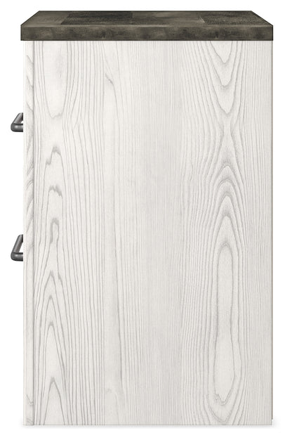 Gerridan White/Gray King Panel Bed, Dresser and 2 Nightstands - B1190B32