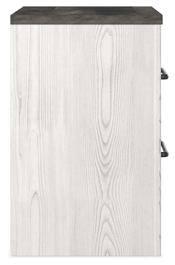 Gerridan White/Gray King Panel Bed, Dresser and 2 Nightstands - B1190B32