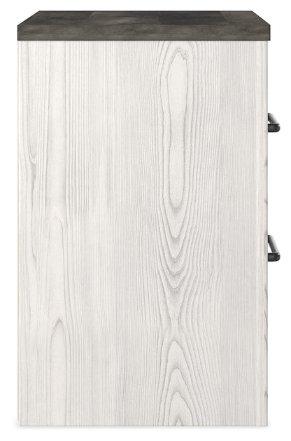 Gerridan White/Gray King Panel Bed, Dresser and 2 Nightstands - B1190B32