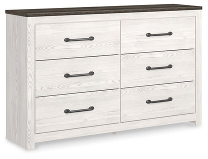 Gerridan White/Gray King Panel Bed, Dresser and 2 Nightstands - B1190B32