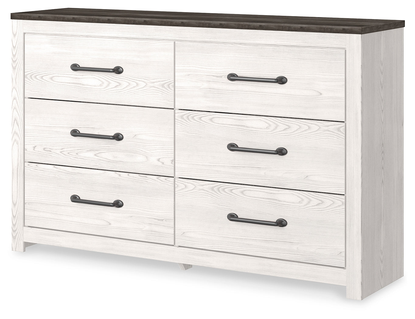Gerridan White/Gray King Panel Bed, Dresser and 2 Nightstands - B1190B32