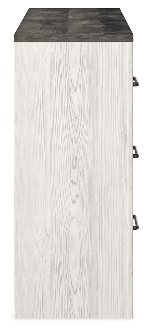 Gerridan White/Gray King Panel Bed, Dresser and 2 Nightstands - B1190B32