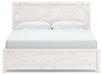 Gerridan White/Gray King Panel Bed, Dresser and 2 Nightstands - B1190B32