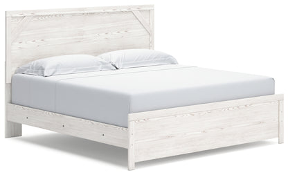 Gerridan White/Gray King Panel Bed, Dresser and 2 Nightstands - B1190B32