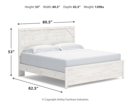 Gerridan White/Gray King Panel Bed, Dresser, Chest and 2 Nightstands - B1190B27