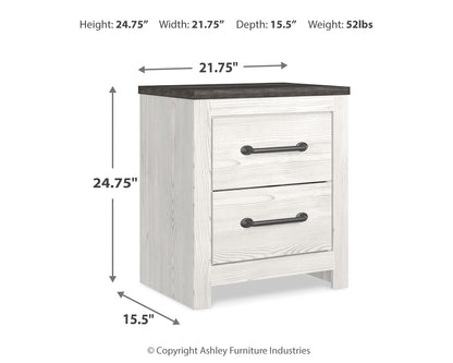 Gerridan White/Gray King Panel Bed, Dresser, Chest and 2 Nightstands - B1190B27