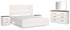 Gerridan White/Gray King Panel Bed, Dresser, Mirror and 2 Nightstands - B1190B19
