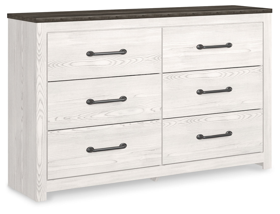 Gerridan White/Gray Queen Panel Bed, Dresser, Chest and Nightstand - B1190B26