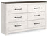 Gerridan White/Gray Queen Panel Bed, Dresser, Chest and Nightstand - B1190B26