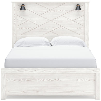 Gerridan White/Gray Queen Panel Bed, Dresser, Chest and Nightstand - B1190B26